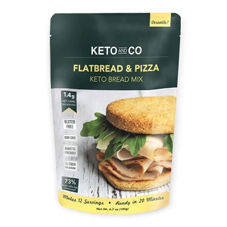 [ON HAND] Keto and Co Flatbread & Pizza Bread Mix, Gluten Free, Diabetic & Keto Friendly