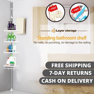 kitchen towel✠✷Style Pro Corner Shelf Bathroom Shower Caddy Kitchen Organizer Spice Rack FREE 3 TOWE