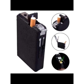 ♂▼Auto Pop-out Cigarette case with lighter for Men Father/Boyfriend/Brother gift
