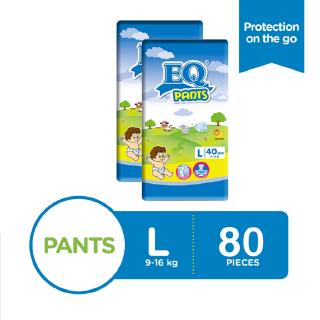 EQ Pants Jumbo Pack Large 40's x 2 packs (80 pcs) - Baby Diaper