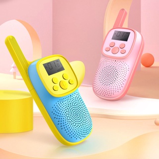 Rechargeable Walkie Talkie for Kids Set of 2, Two-Way Calls 3KM Wireless Radios Long Range Child Gif