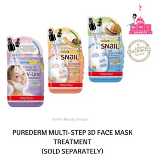 PUREDERM MULTI-STEP 3D FACE MASK TREATMENT (SOLD SEPARATELY)