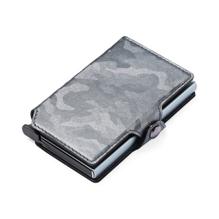 Camo Metal Wallet European Automatic Card Bank Card Package
