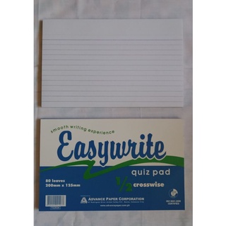 Pad Papers (1/4 Quizpads, 1/2 Crosswise, 1/2 Lengthwise, Grade 4 Pad)