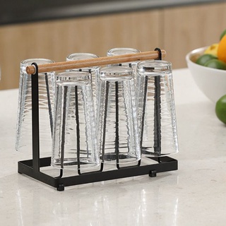 Wrought Iron Glass Cup Shelf Coffee Cup Drain Rack Kitchen Cup Holder Cup Accommodate Shelf (9)