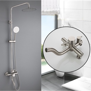 Shower Faucets Set Stainless Steel Rainfall Shower Mixers Bath Shower Hot & Cold Water Mixer Tap20