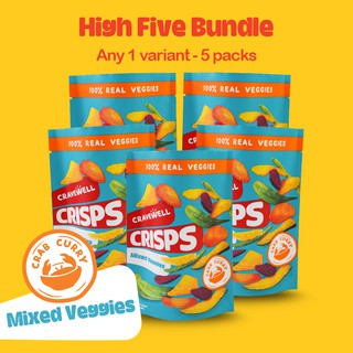Veggie Chips Crab Curry - 5 packs by Cravewell