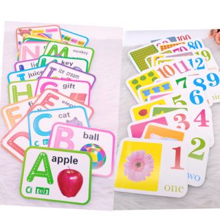 Early Learning Kids Babby Toddler Alphabet & Numbers Flash Card