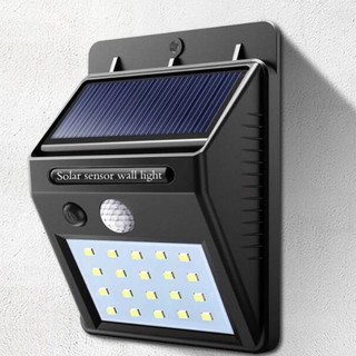 COD 20LED Solar Power PIR Motion Sensor Wall Light Outdoor