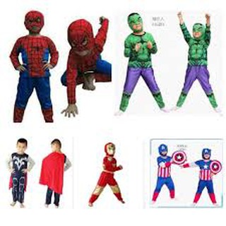 Super Hero costume for kids / Iron Man , Captain America , Hulk , Spider-Man , Hulk , Thor (1)