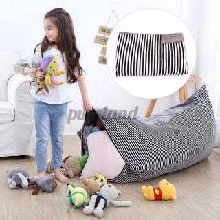 【Bean Bag Cover 】Stuffed Animal Storage Bean Bag Chair Extra Large Pouch Stripe Comfortable Bag