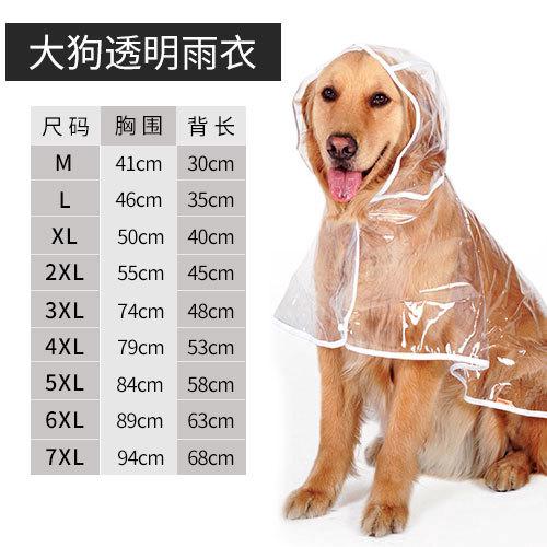 Medium and Large Size Dog Waterproof Raincoat kzpw