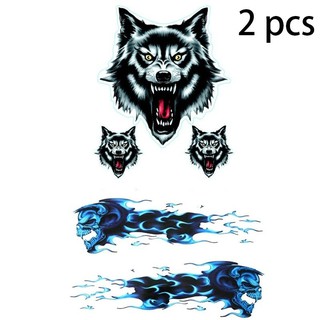 Wolf Head Skull Head Decals Waterproof Funny Self Adhesive Sticker For Motorcycle Motorbike Car Door Stickers