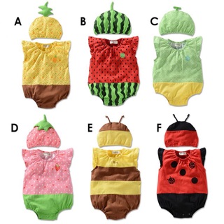 Baby Corp Boys Girls Kids Fashion Costume Onesies + Hat Fruits