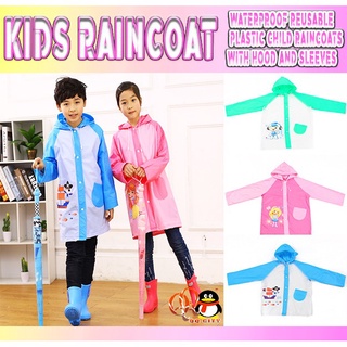 New Waterproof Kindergarten Kids Rain Coat For Children Raincoat Rainwear/rainsuit Boy/Girl/5-8 yrs