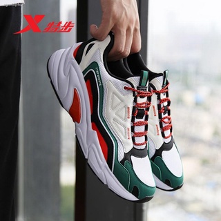 ✟Xtep men s casual shoes 2021 new thick-soled increased daddy shoes sports men s casual shoes 880319