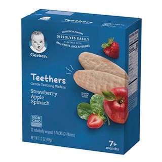 Gerber Teether Wafer 7+ months Strawberry Apple Spinach