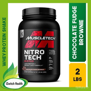 Muscletech NitroTech Ripped: Superior Fat-Burning Whey Protein - 2lbs - Chocolate Fudge Brownie2021