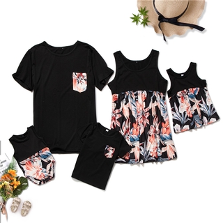 Family Matching Dress Floral Mother and Me Kids Dress