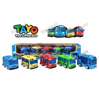TAYO The Little Bus 5 in 1 Standard Pull Back Bus Play Set Korean Cartoon TikTok Bestseller Bus Set