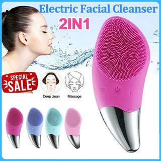 Electric Facial Cleanser Deep Cleaning Ultrasonic Silicone Brush Face Cleansing Rechargeable use
