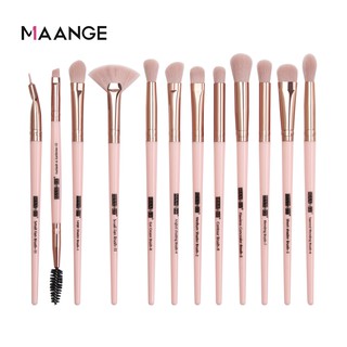 MAANGE 12pcs Makeup Brushes Pink Color Beauty Set (1)