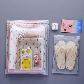 Ziplock Matte Transparent Waterproof Underwear Clothes Storage Bag Travel Thick Packing Ziplo