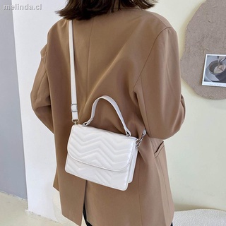 ✱▦◇Casual embroidery thread bag female 2021 summer new trend simple commuter texture chain small square bag shoulder messenger bag (7)