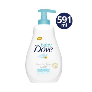 Dove Hair to Toe Baby Wash Rich Moisture 40ml , 591ml