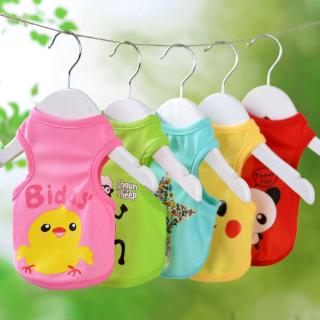 Ready Stock Dog Shirt Cat Vest with Cute Cartoon Print Breathable Chihuahua Clothes Pet Summer Clothes (7)