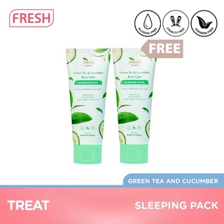 BUY 1 TAKE 1 Fresh Skinlab Green Tea And Cucumber Acne Care Sleeping Pack (100ml)