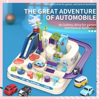 【Available】 【Cash on delivery】Racing rail car model children's rail car adventure game puzzle game