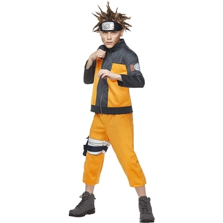 Boys Naruto Jacket Pants Children Movie Anime Characters Role Play Suit Kids Halloween Cosplay Party Performance Make Up Costume