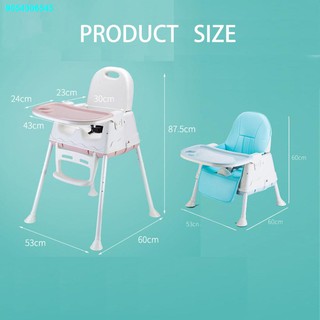 NHKTG55.66◑○Baby Dining Adjustable Portable High Chair With Removable Feeding Tray Toddler Traning E (6)