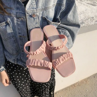 All About Bags Feb 2021 New Arrival Trendy Femine Ruffled Heeled Shoes Ruffled Sandals (1)