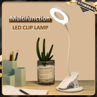 LED Clip Makeup Lamp Rechargeable Table Lamp Study Light 3 Modes Color temperatur Bedside Clip Light