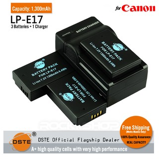 DSTE LP-E17 LPE17 1,300mAh Battery or Charger for Canon