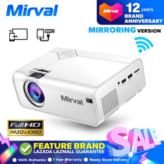 Mirval YG520 Mini Portable Projector WiFi Wireless Mirroring for Phone LED 1080P 4K Home Theater Vid