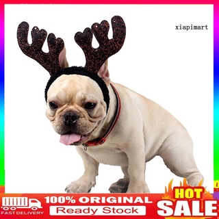 ✥♠♈【Ready stock】Pets Dog Christmas Antler Headband Shiny Holiday Puppy Supplies Cat Accessories