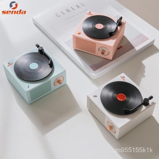 EWA Vintage style Atomic Bluetooth Speaker Retro Vinyl Record Player Multifunction Mini Small Audio