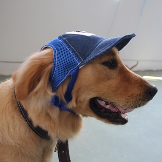 Pet HatsPet Baseball Cap Sun ProtectionGWord Striped Outdoor Sun Hat Dog Hat Golden Retriever Bichon