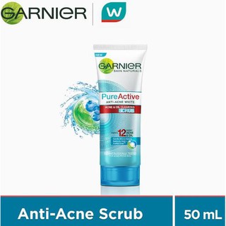 Garnier Pure Active Acne & Oil Clearing Scrub / Clearing Foam 50ml [For Acne-Prone Skin] by Garnier