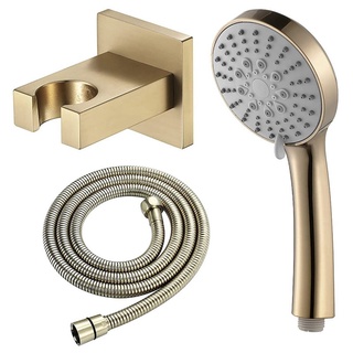 Handheld ABS Shower Head 5 Spray Modes Round Shape Shower Head with 1.5M Stainless Steel Hose and C0