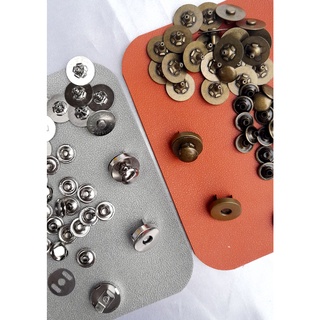 [IHS] Magnetic Button with Rivets | 18mm | Antique | Silver | Per Piece