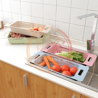 Retractable Sink Drain Rack Washing Fruit Vegetable Basket Organizer Kitchen Organizer