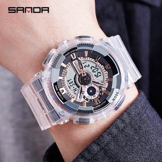 SANDA Sports Watch Couple Multi-function Waterproof LED Digital Watch Men's G Style Sports Waterproof Watch