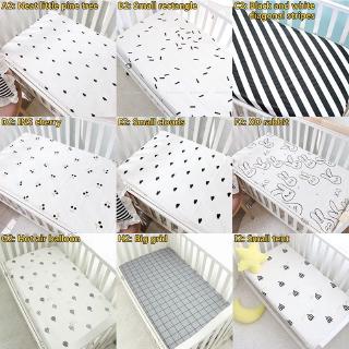 100% Full Cotton Baby Fitted Bed Sheet Fitted Crib Sheets Soft Baby Crib Fitted Bedding Mattress Protectors (1)