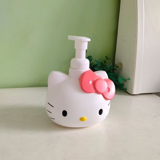 Hello Kitty Plastic Pump Bottle Shampoo Container Soap Dispenser Cosmetic Bottle (1)