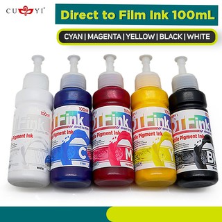 100ml DTF Ink Direct to Film Textile Pigment Ink (C M Y BK and White )