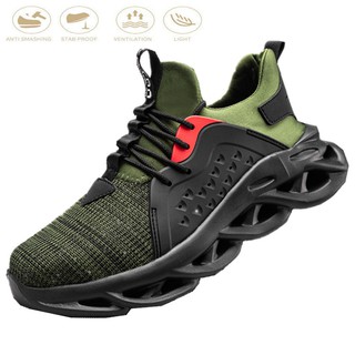 Safety shoes, steel toe cap, summer breathable work shoes, anti-smashing, anti-stab and wear-resistant protective shoes